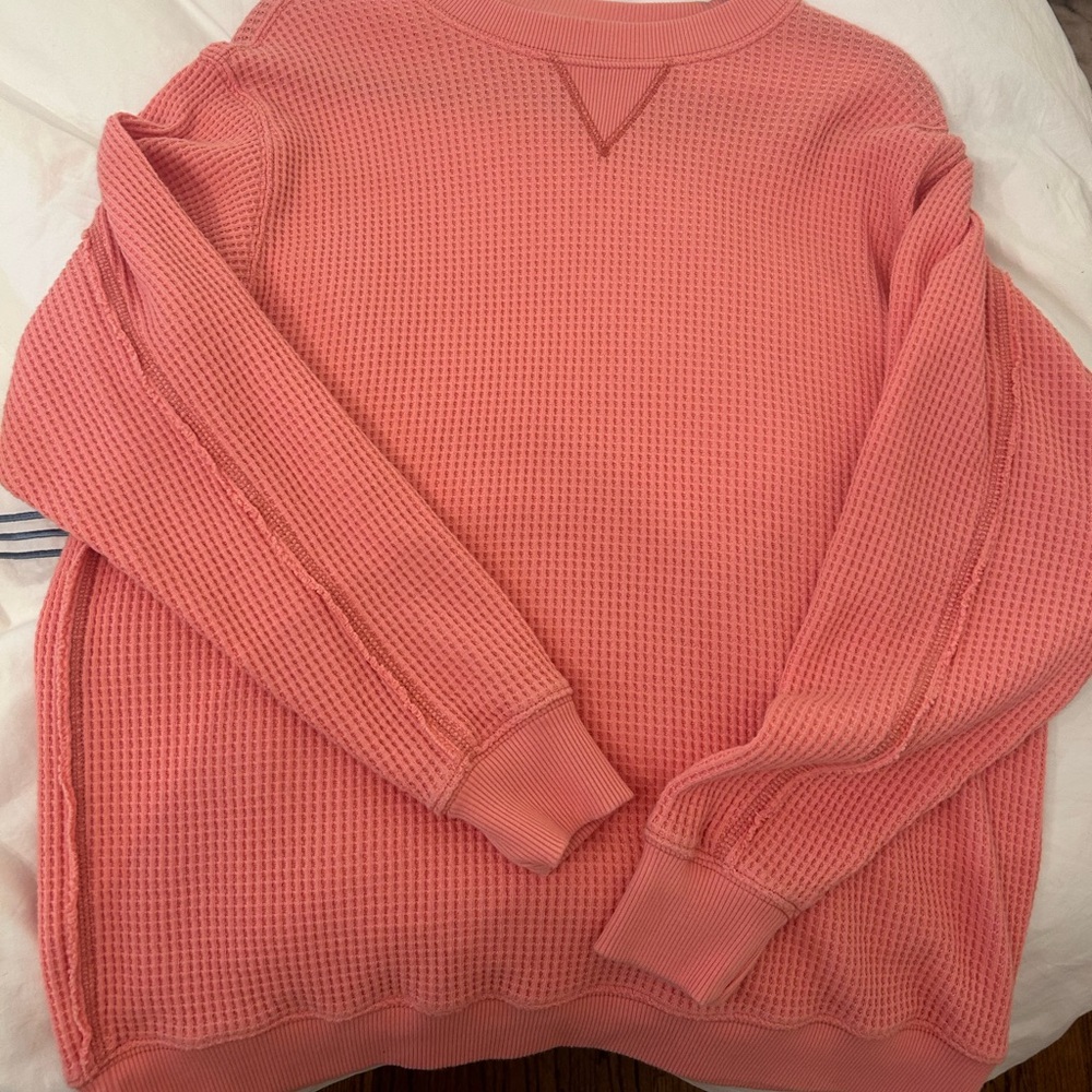 Aerie oversized waffle sweater/sweatshirt